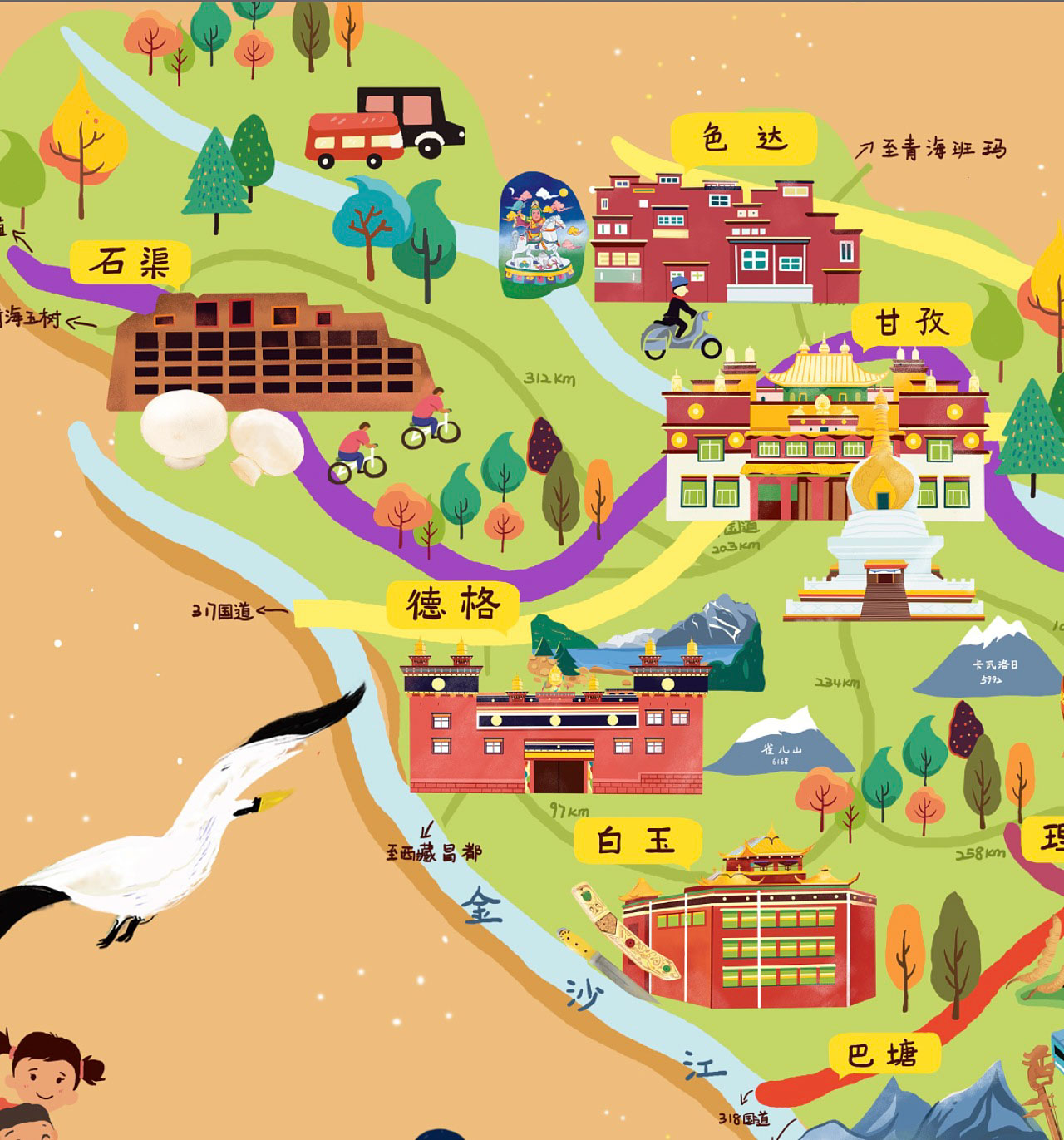 桂阳手绘地图景区的文化宝库